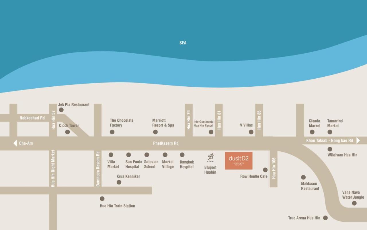 Huahin Dusitd2 Residences, Apartments Near Beach Exterior photo